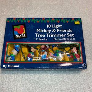 VTG 10 light Mickey and Friends working Tree Trimmer light set
